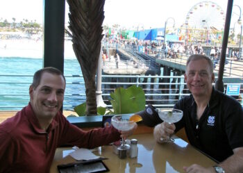 John Grimaldi and Scott Douglass on Santa Monica Pier