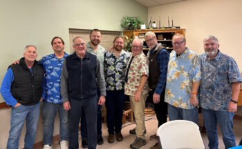 Jim Storey, Joe Maggiora, John Kimmerlien, Mark’s sons Evan and Alex Lund, Steve Hamre (KP '82), Steve Kimmel, Jon Kjaerulff, and Bill Sliker